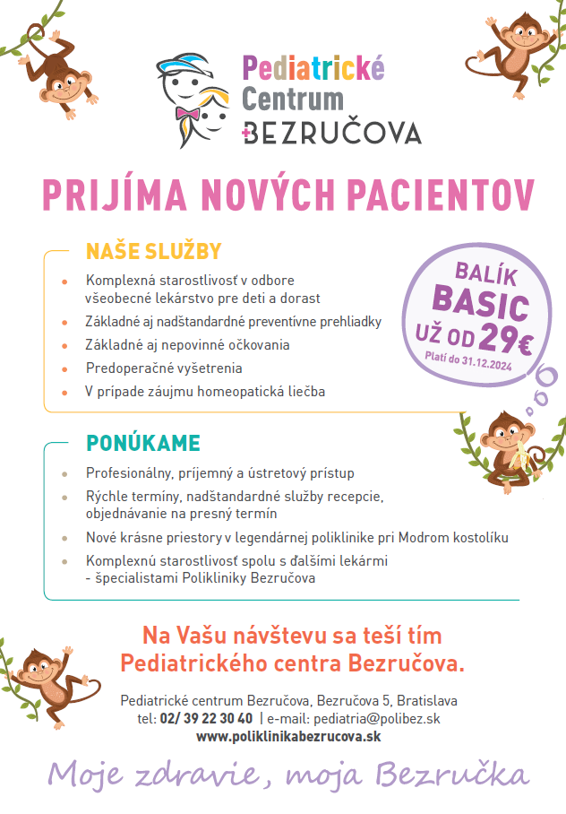 Pediatrické centrum - prijímame nových pacientov